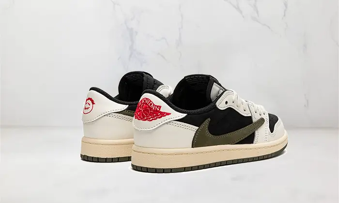 Air Jordan 1 Retro Low OG SP Travis Scott Olive Enfant (PS) STYLE-DZ5909-106(2)