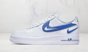 Nike Air Force 1 Low '07 FM Cut Out Swoosh Blanc Game Royal STYLE-DR0143-100