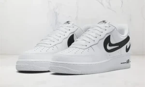 Nike Air Force 1 Low '07 FM Cut Out Swoosh Blanc Noir STYLE-DR0143-101(1)