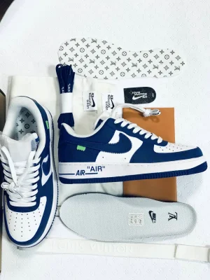 Nike Air Force 1 Low Louis Vuitton Navy Blue White(15)