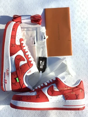 Nike Air Force 1 Low Louis Vuitton Rouge Blanche(1)