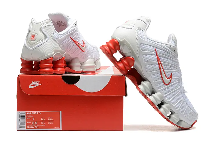 Nike Shox TL Blanc Rouge(6)
