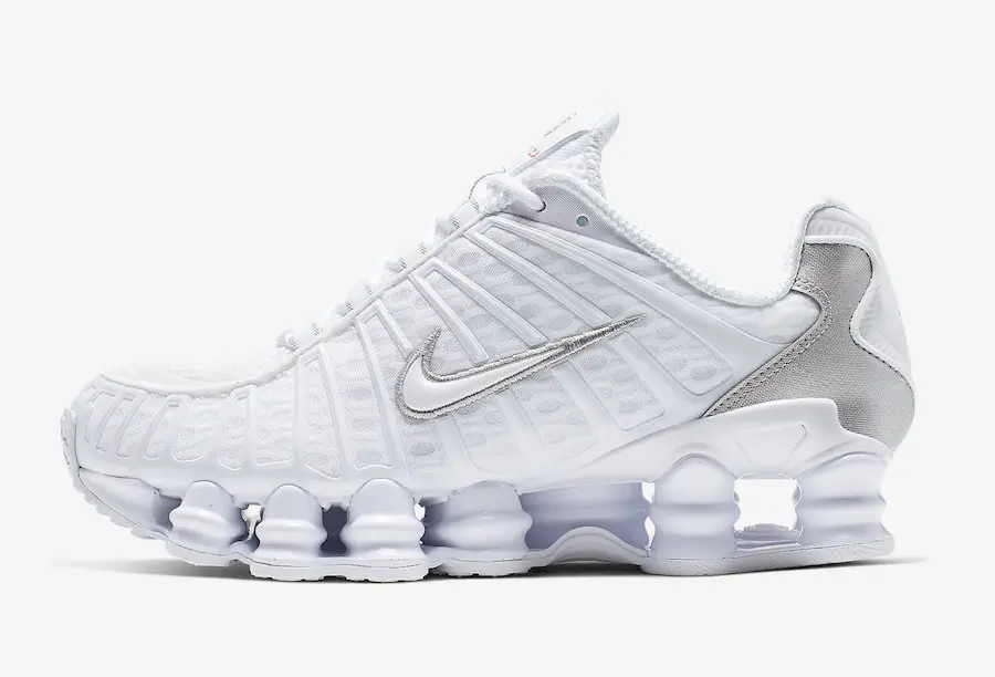 Nike Shox TL Blanche Silver STYLE-AR3566-100(10)