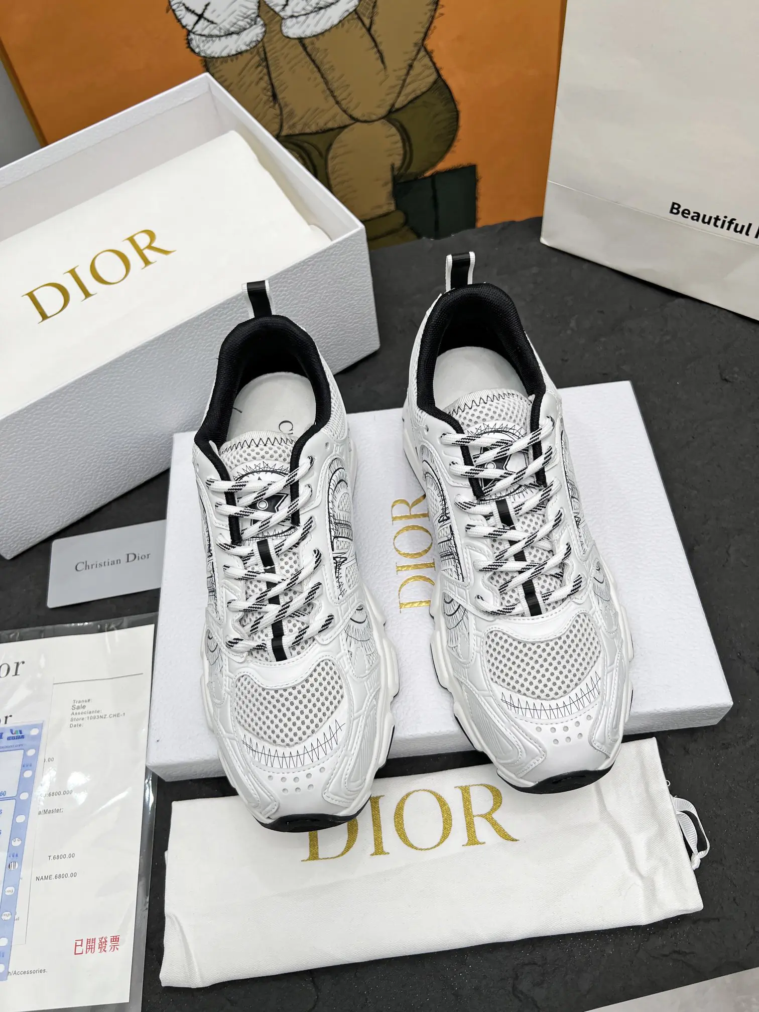 Dior Chrono Sneaker Black White(6)