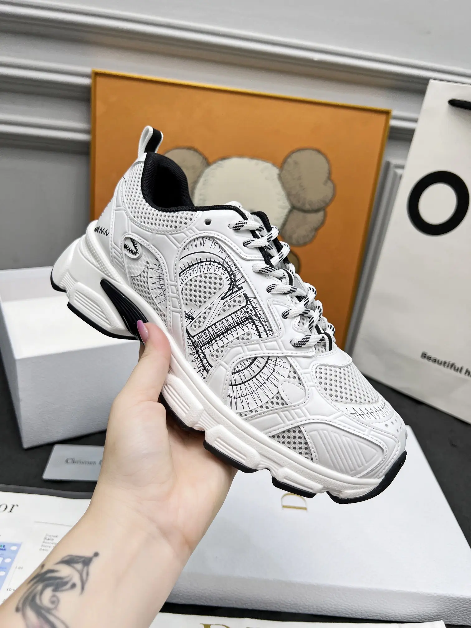 Dior Chrono Sneaker Black White(8)