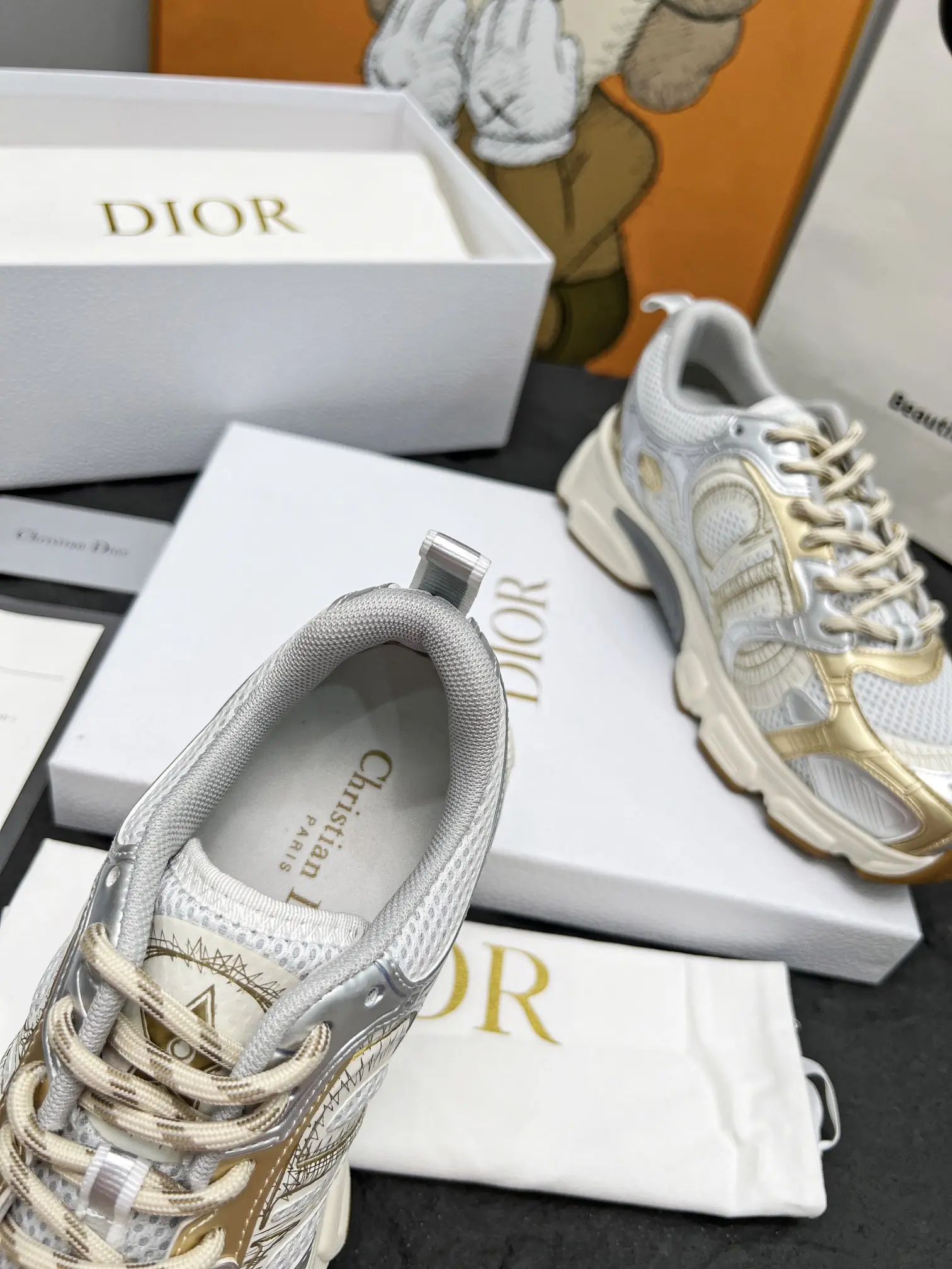 Dior Chrono Sneaker argent or(2)