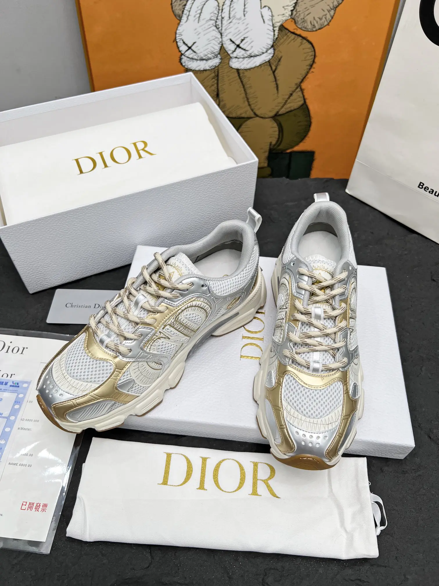 Dior Chrono Sneaker argent or(3)