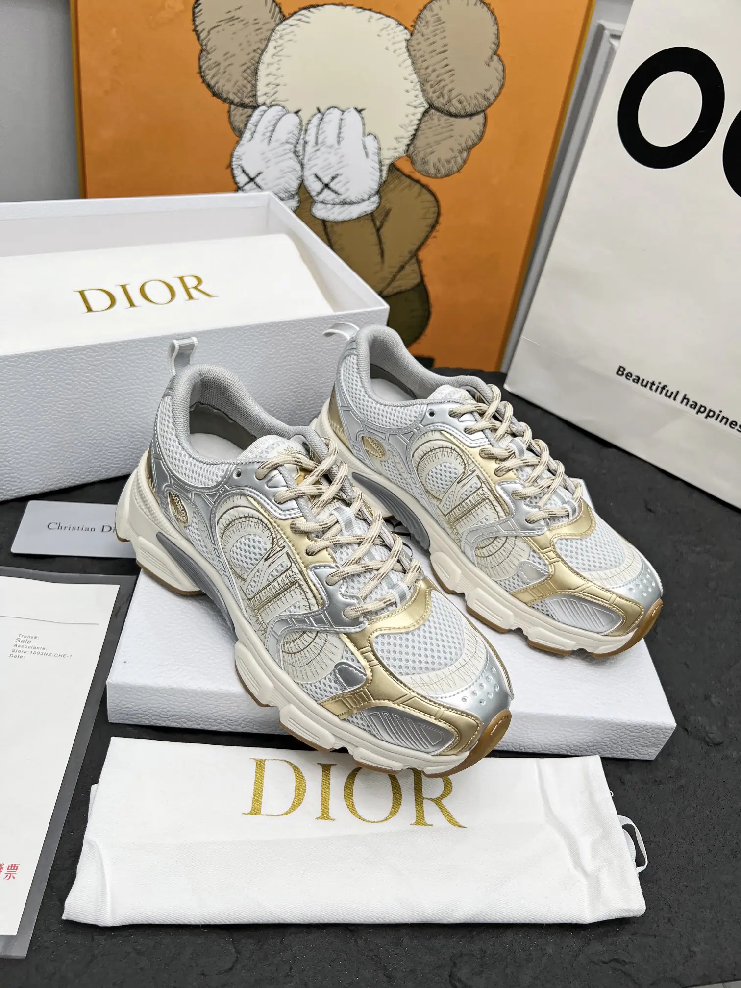 Dior Chrono Sneaker argent or(5)