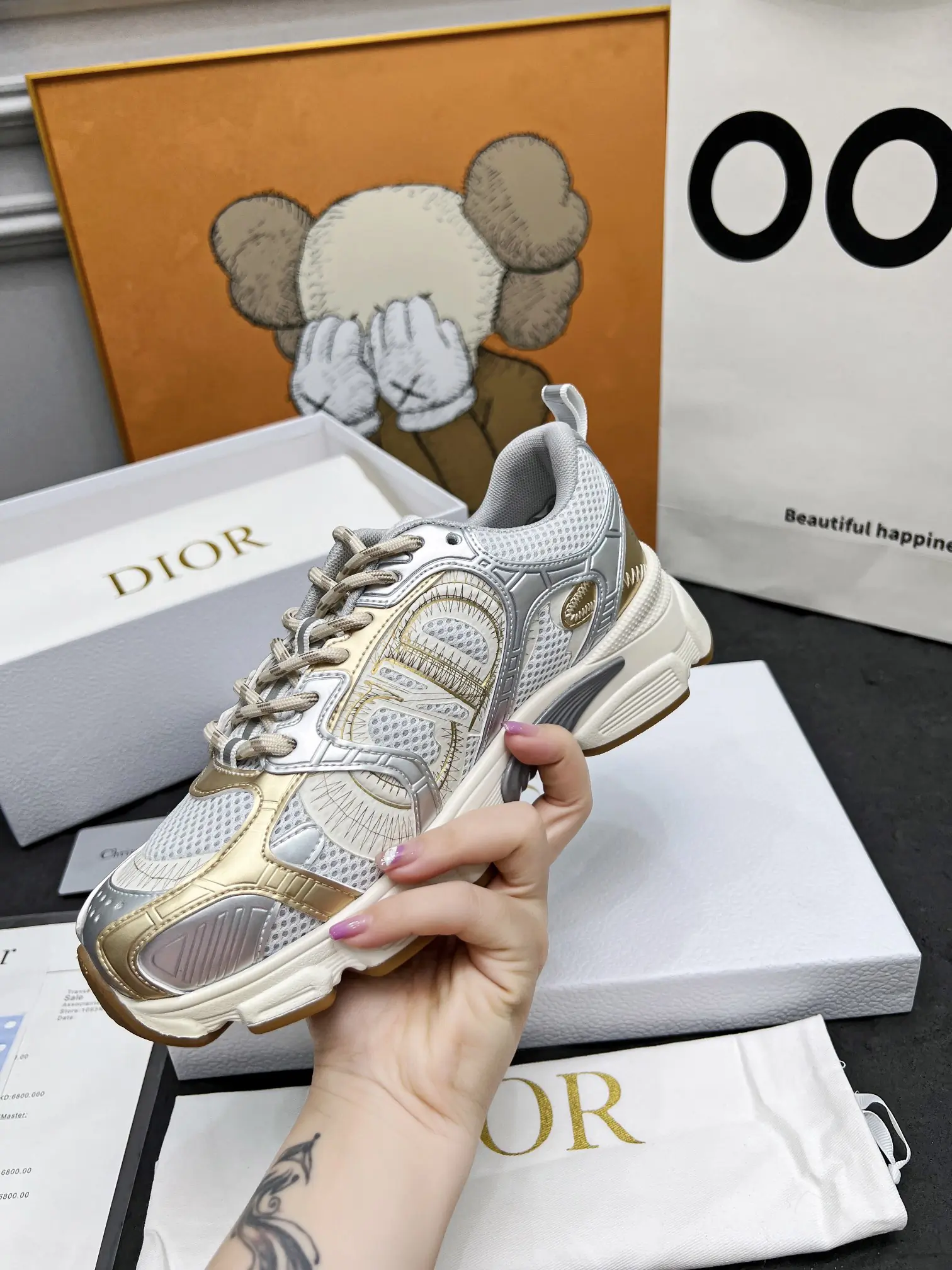 Dior Chrono Sneaker argent or(7)