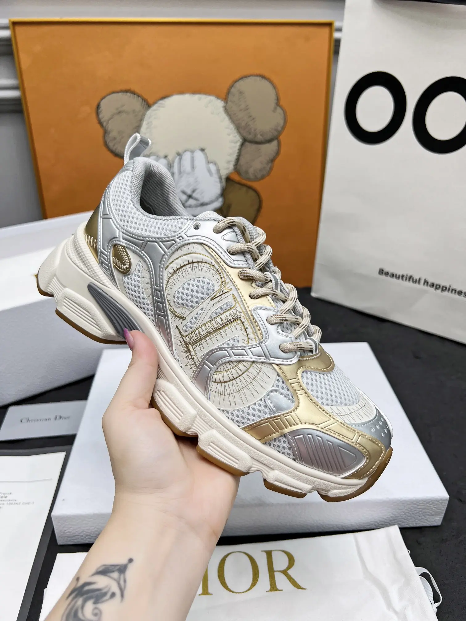 Dior Chrono Sneaker argent or(8)