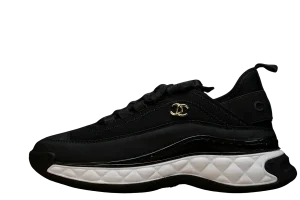 CHANEL Sneakers Trail Black White