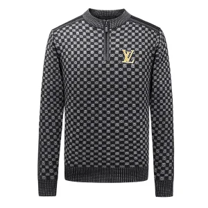 LV Pullover half zipper deep gris