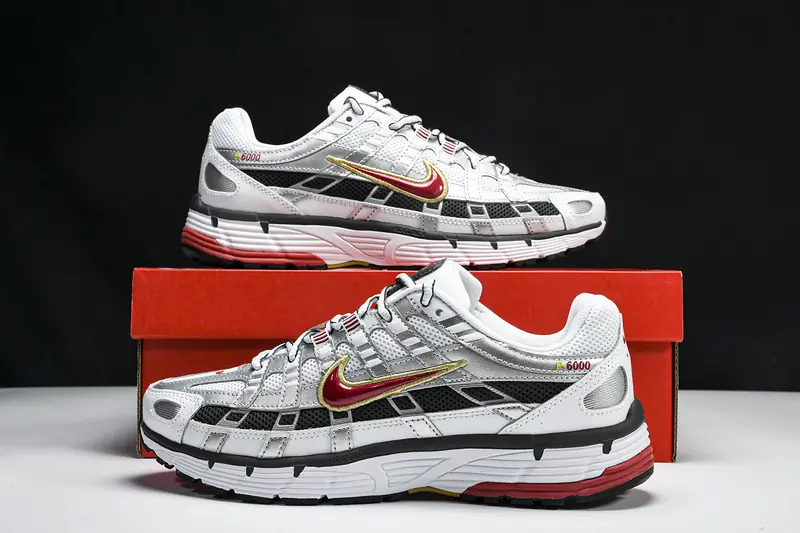 Nike P-6000 Blanche GOLD RED STYLE-BV1021-101(7)