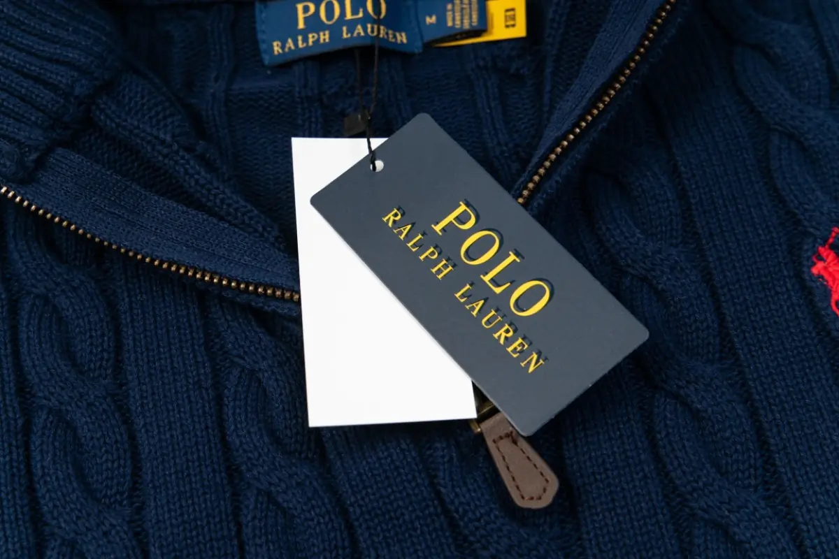 Ralph Lauren Pull demi-zippé bleu(6)