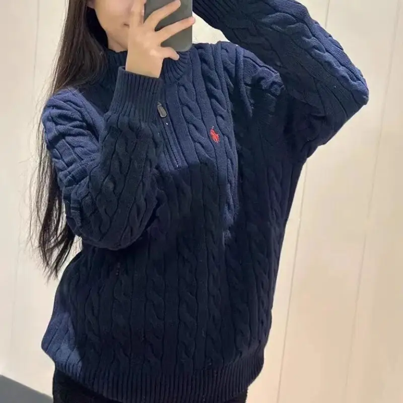 Ralph Lauren Pull demi-zippé bleu(9)