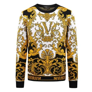Versace pull Baroque V Center Manches longues