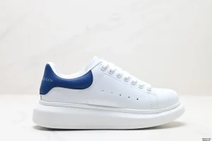 Alexander McQueen Sole Leather Sneakers Blanche blue