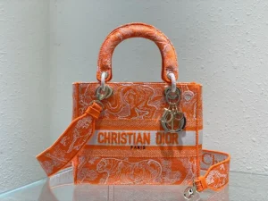 Sac A Main Dior Lady D-Lite Zodiac Orange