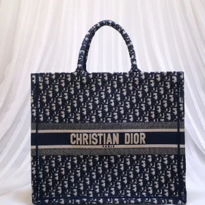 Sac A Main Dior Tote Bag Monogram Oblique Marine