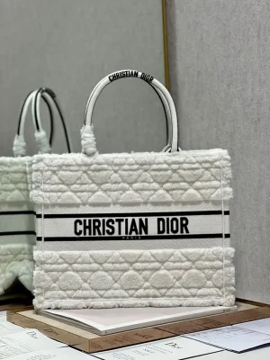 Sac A Main Dior Tote Bag Stripes Blanc