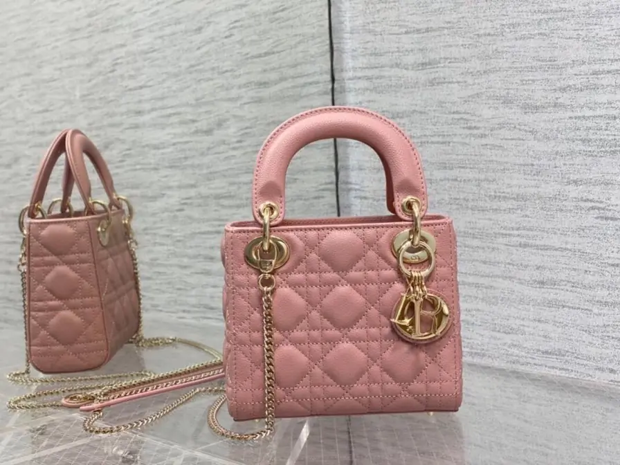Sac Lady Dior Mini Rose