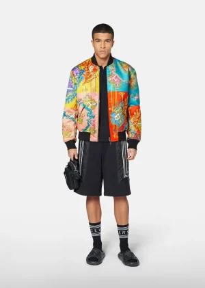VERSACE VESTE BOMBER IMPRIMé BAROQUE(16)