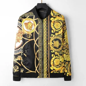 Versace Gold Luxury Bomber Jacket Veste