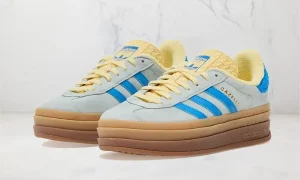 Adidas Gazelle Bold Almost Blue Yellow STYLE-IE0430(1)