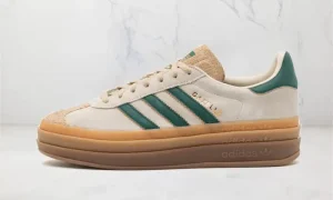 Adidas Gazelle Bold Magic Beige Collegiate Green STYLE-ID7056