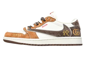 Air Jordan 1 Travis Scott Fragment Gucci Serpent brun STYLE-DM9288-01