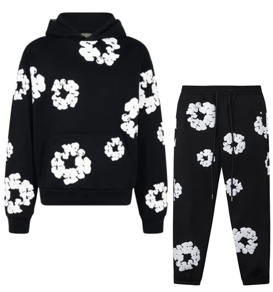 Denim Tears Cotton Wreath Tracksuit Black Survêtement