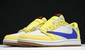 Travis Scott Air Jordan 1 Retro Low OG SP Canary STYLE-DZ4137-700(1)