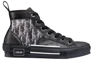 Dior B23 High Noir Blanche Canvas Noir Calfskin SKU-3SH118YJP-H960.webp