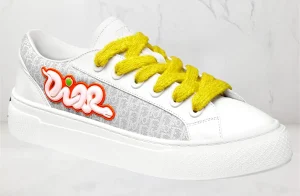 Dior And Kaws B33 Blanche Calfskin Gris SKU-3SN303ZEY-H000(1).webp