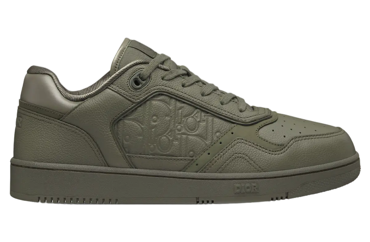 Dior B27 Low Khaki Grained Calfskin Khaki Gravity Leather SKU-3SN272ZAY-H606.webp
