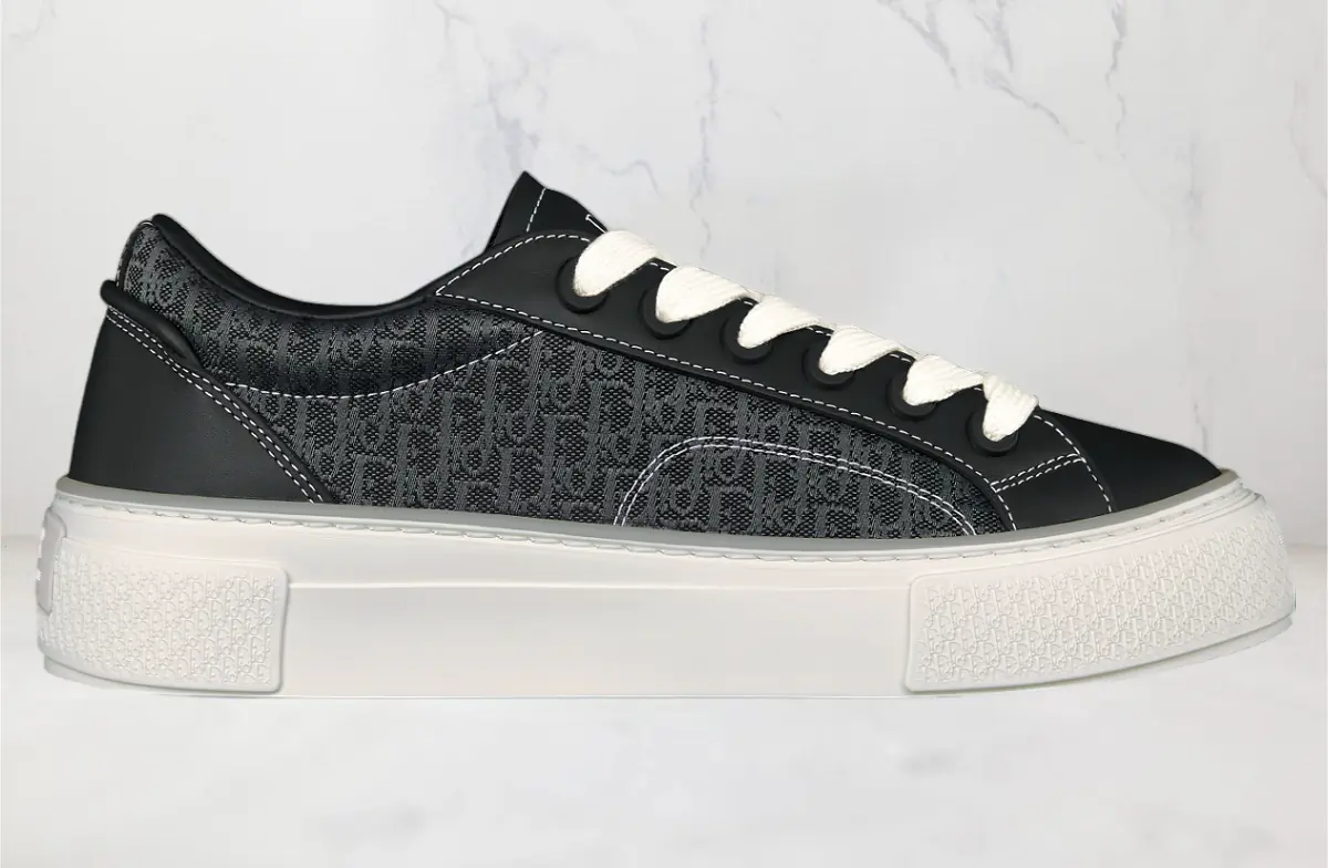Dior B33 Noir Smooth Calfskin Oblique Jacquard SKU-3SN303ZYS-H981.webp