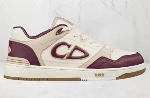 Dior B57 Low Burgundy Cream Smooth Calfskin SKU-3SN318ZXT-H145.webp