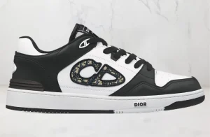 Dior B57 Low Noir Blanche Smooth Calfskin SKU-3SN318ZXU-H960.webp