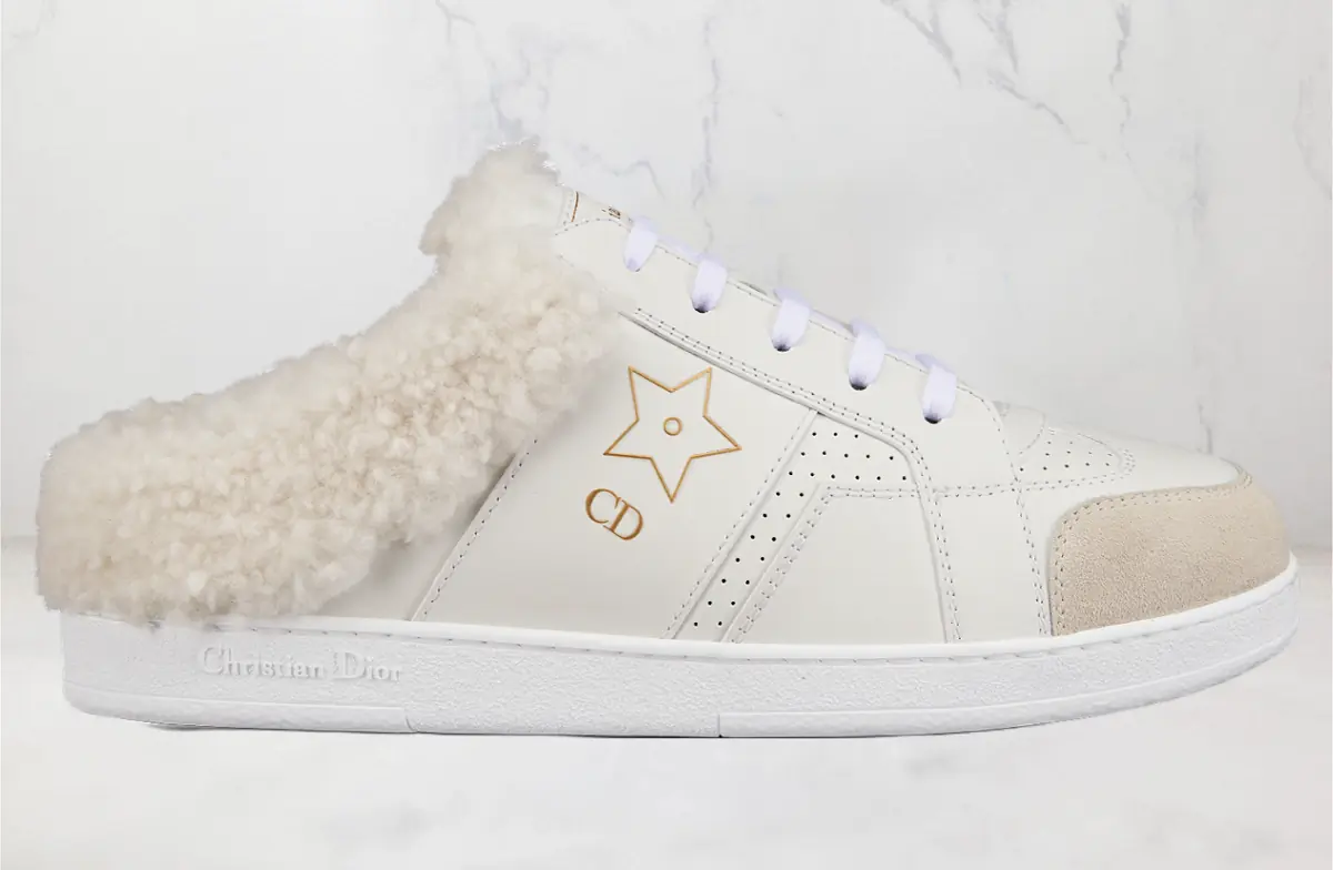 Dior Star Femme Blanche Calfskin Shearling SKU-KCK369VES-S09W.webp