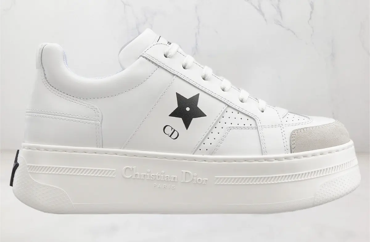 Dior Star Platform Femme Blanche Calfskin Noir SKU-KCK413CLD-S19W.webp