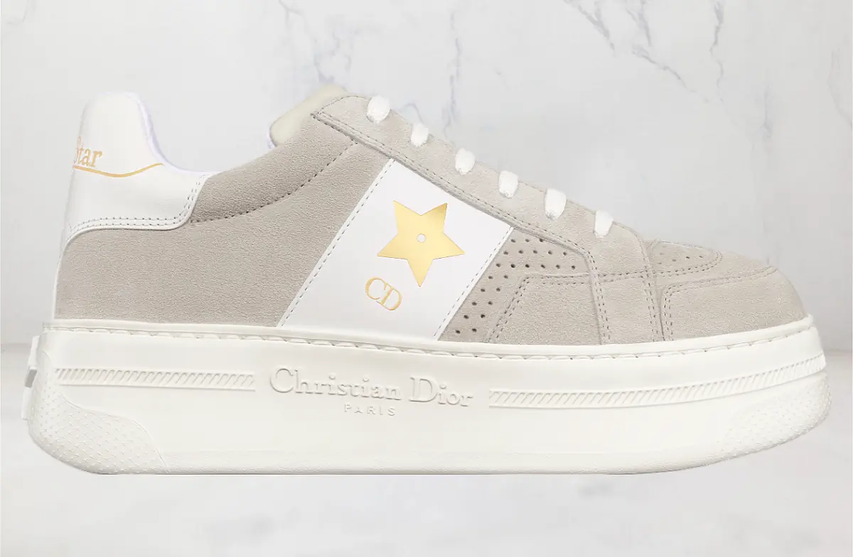 Dior Star Platform Femme Light Beige Suede Calfskin SKU-KCK426UKG-S10W.webp