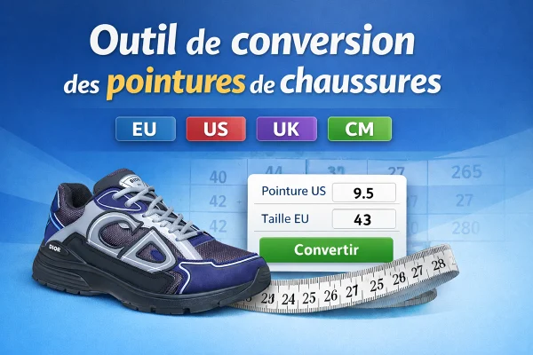 Outil de conversion des pointures de chaussures