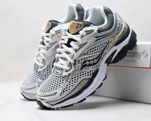 Saucony ProGrid Omni 9 White Black Silver Gold STYLE-S70739-9(7)