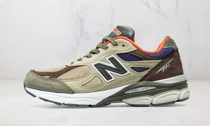 New Balance 990 V3 Made In Usa Tan Blue STYLE-M990BT3