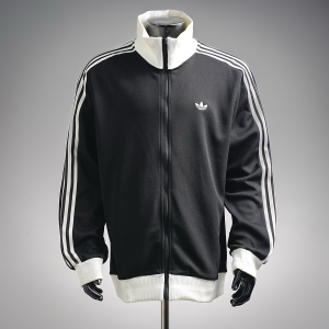 Adidas Veste à Col Contrastant Noir Blanc - vue principale