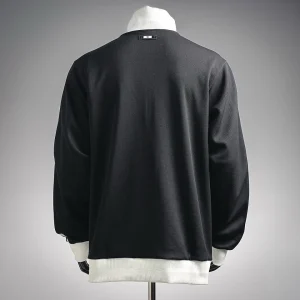 Adidas Veste à Col Contrastant Noir Blanc - vue 1